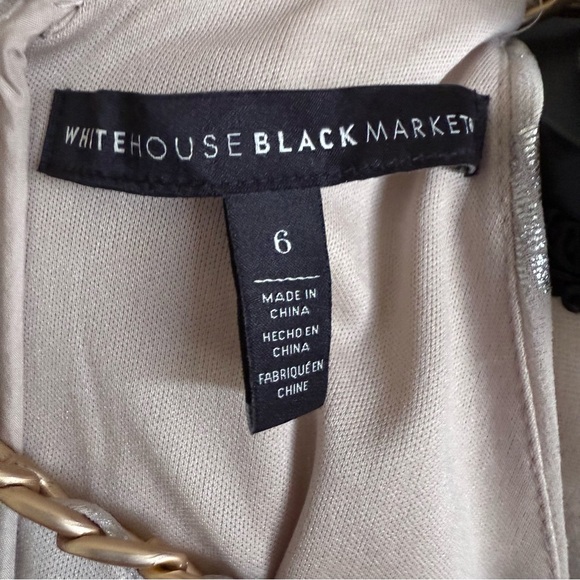 White House Black Market Cream High-Low Halter Sundress - Picture 11 of 13